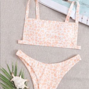 Orange leopard bikini